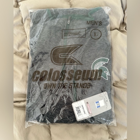 Colosseum Michigan State University Quarter Zip. NWT. Bag opened for photo. - Picture 3 of 3